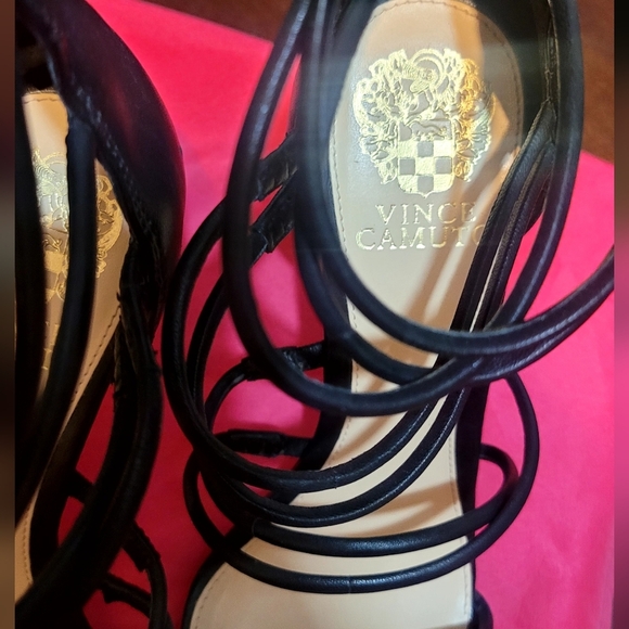 Vince Camuto Black Strappy Heels - Picture 4 of 12